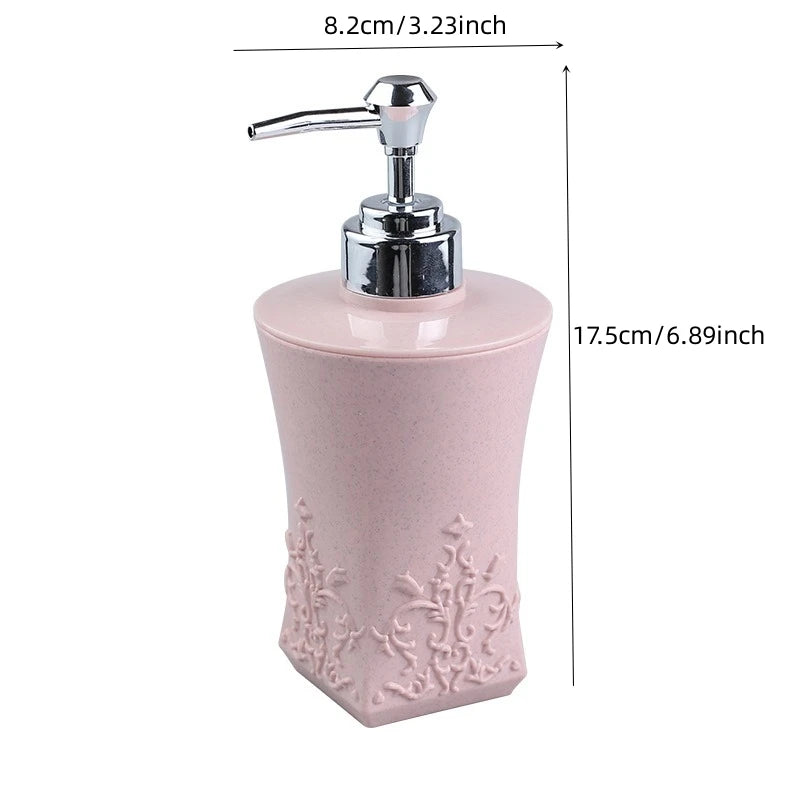 Modischer Buntglas-Seifenspender mit Gravur – Handpumpe für Bad-Desinfektionsmittel & Shampoo-Emulsion Kaufschwan®