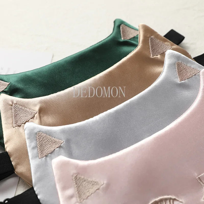Katzen Design-Schlafmaske | Nachtmaske Augenabdeckung | Glatte & Atmungsaktive Augenbinde für Damen & Herren | Fuchs-Design für Reisen & Entspannung Kaufschwan®