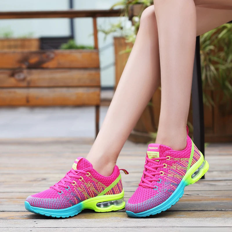 Damen Sportschuhe – Outdoor Laufschuhe | Hochwertige Atmungsaktive Sneaker mit Rutschfester Sohle für Alltag & Training Kaufschwan®