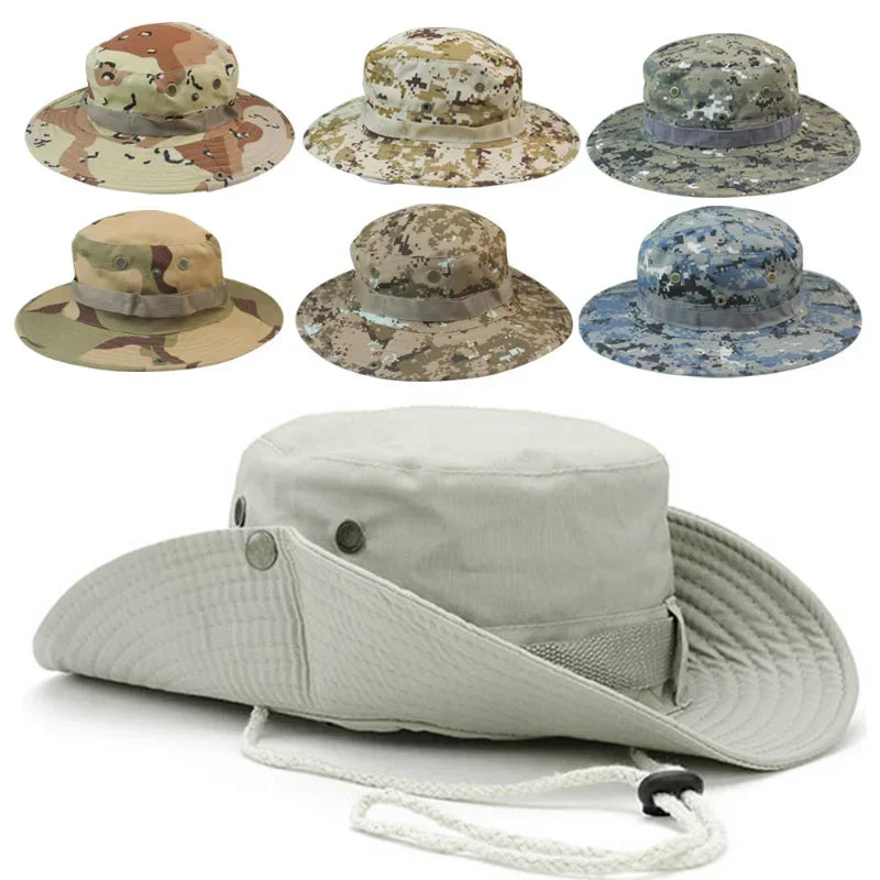 Sonnenhut Anglerhut für Herren – Camouflage Outdoorhut, Sonnenschutz für Jagd, Angeln, Wandern & Camping Kaufschwan®