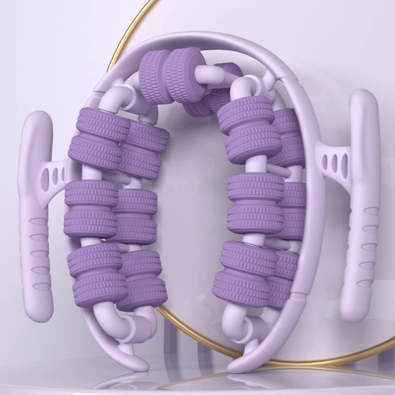 28-Rad-Ringförmiger Bein-Klemm-Massager | Anti-Cellulite & Körper-Slimming-Roller Kaufschwan® Violett