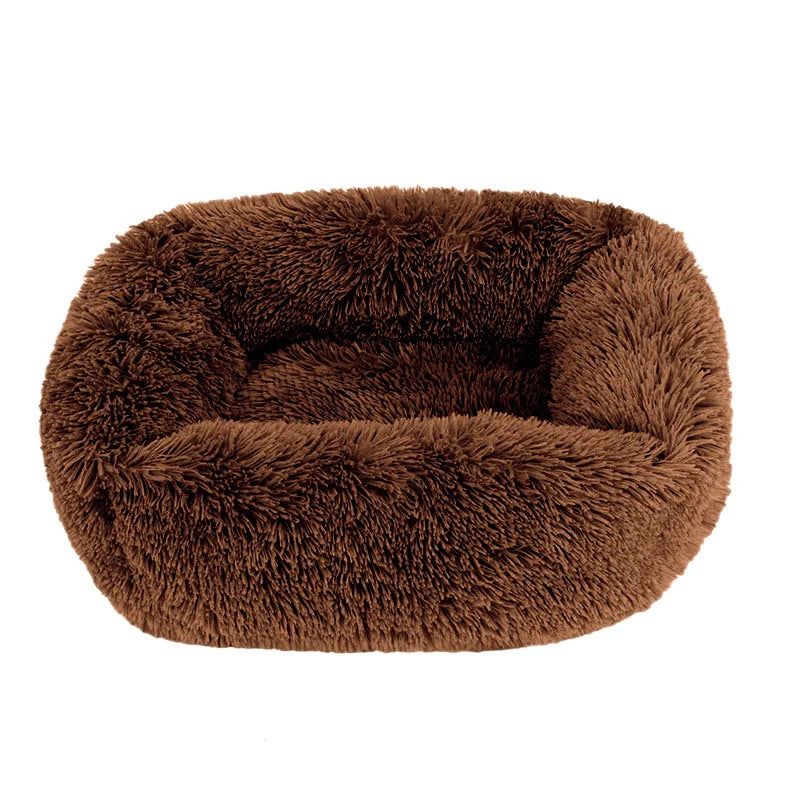 Plüsch Haustierbett Sofa – Flauschiges Kissenkorb Bett für Hunde & Katzen