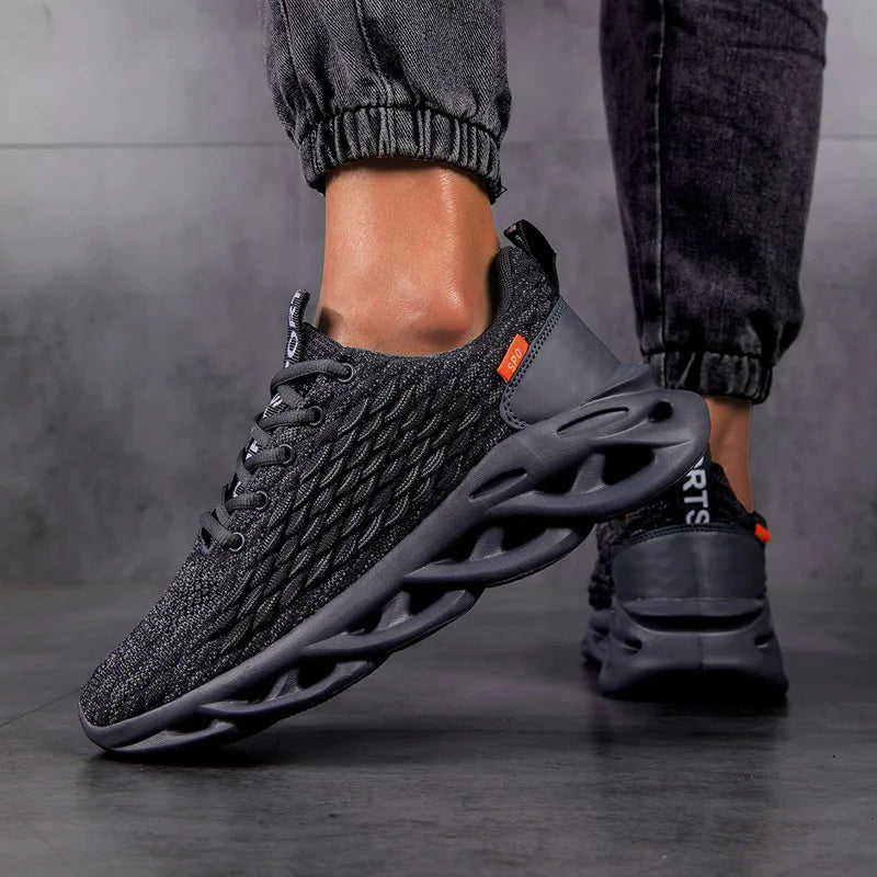 Sommer Herren Sneaker – Hochwertige Einfarbige Sportschuhe & Tennisschuhe | Atmungsaktive Schnürschuhe fürs Laufen, Training & Outdoor Kaufschwan®