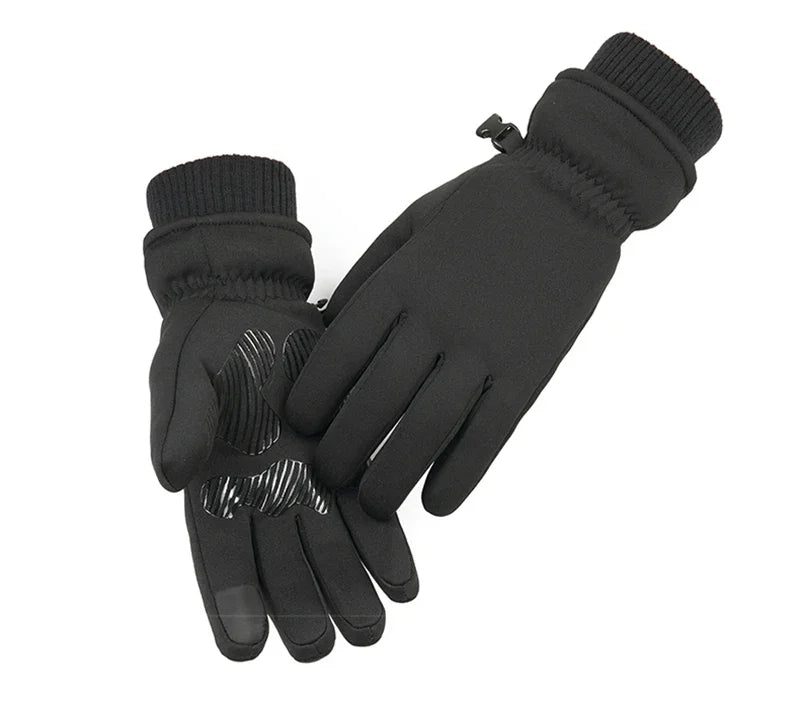 Herren Skihandschuhe – Wasserdichte Winddichte Winter Fäustlinge | Rutschfest Gefüttert mit Samt, Schneemobil & Motorrad Handschuhe für Winterreisen Kaufschwan®