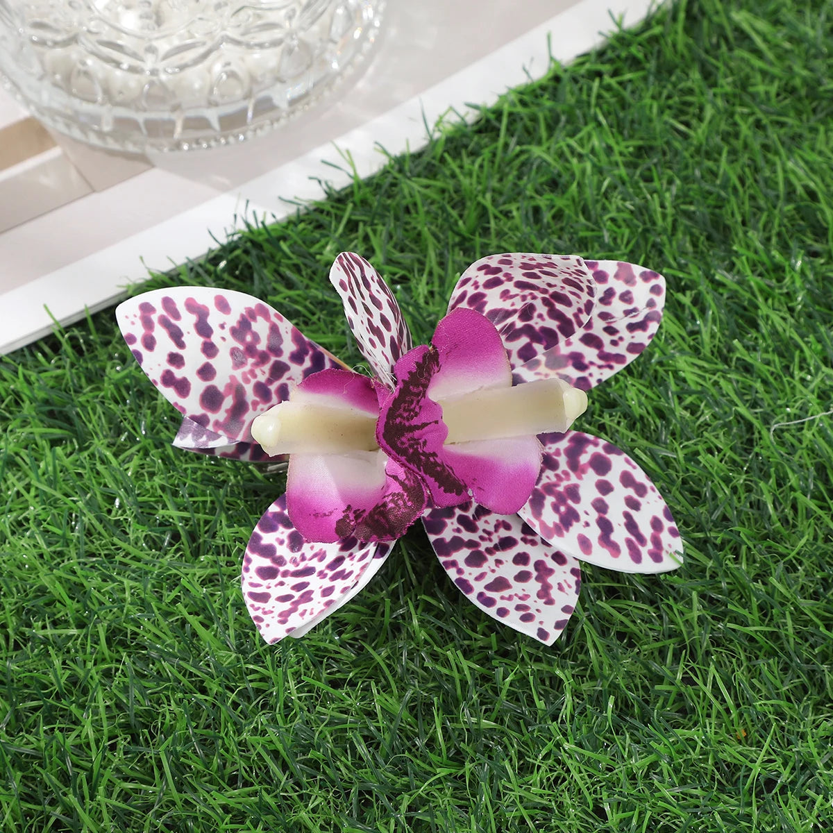 Orchideen-Blumen Haarklammer – Braut & Urlaubs Haaraccessoire Kaufschwan® Abbildung 25