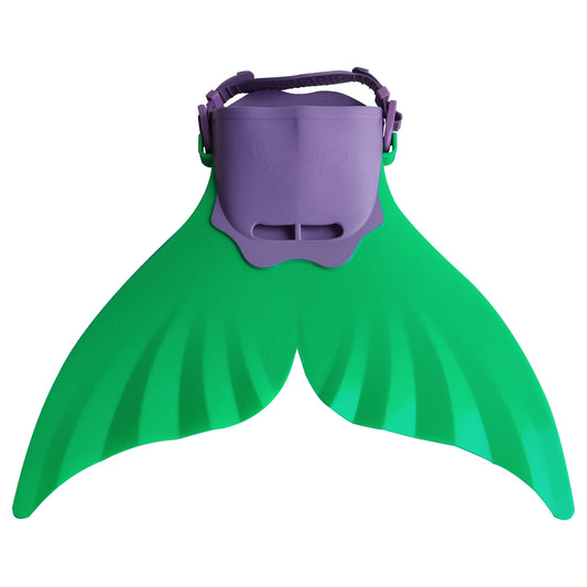 Kinder Meerjungfrau Monoflosse | Pinke Trainingsflosse | Membranflossen für Pool, Tauchen & Strandspaß Kaufschwan® Grün