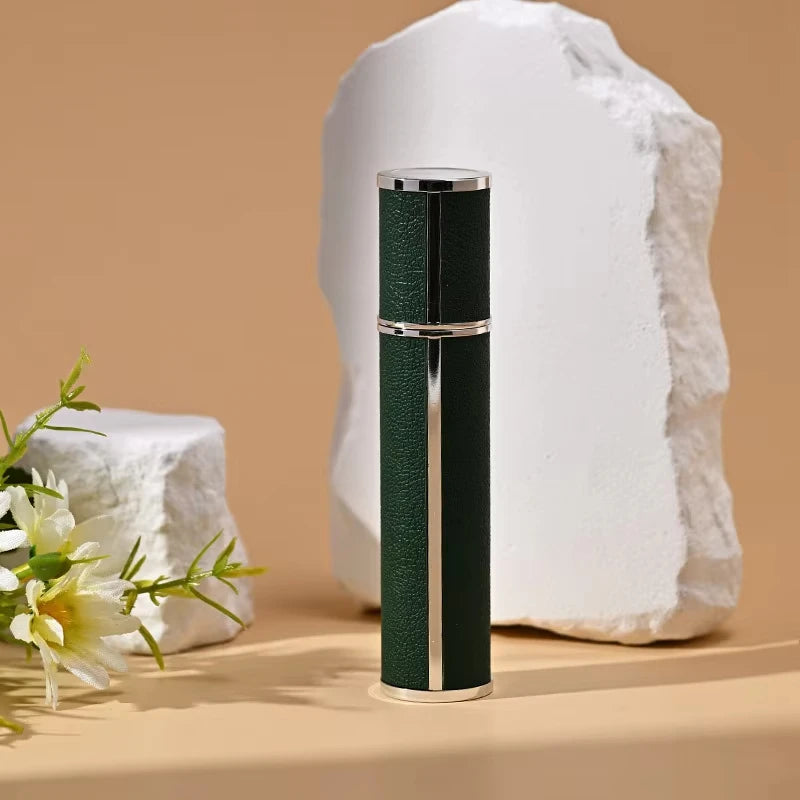 10ml Luxury Leather Glass Perfume Spray Bottle Portable Mini Refillable Perfume Atomizer Empty Traveling Perfume Refill Bottles Kaufschwan® GERMANY green