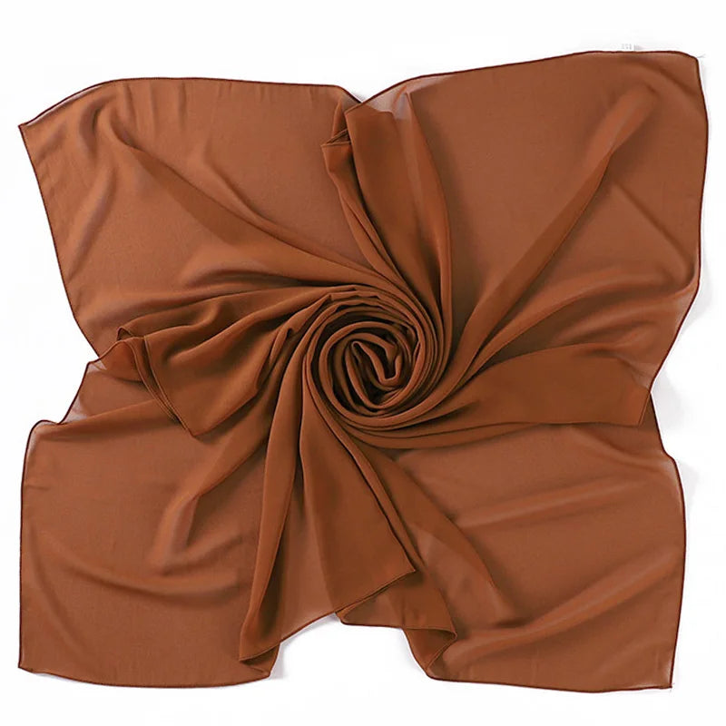 85×85CM Kopftuch – Damen Quadrat Hijab | Muslimisches Einfarbiges Kopftuch, Modischer Schal & Unterkopftuch
