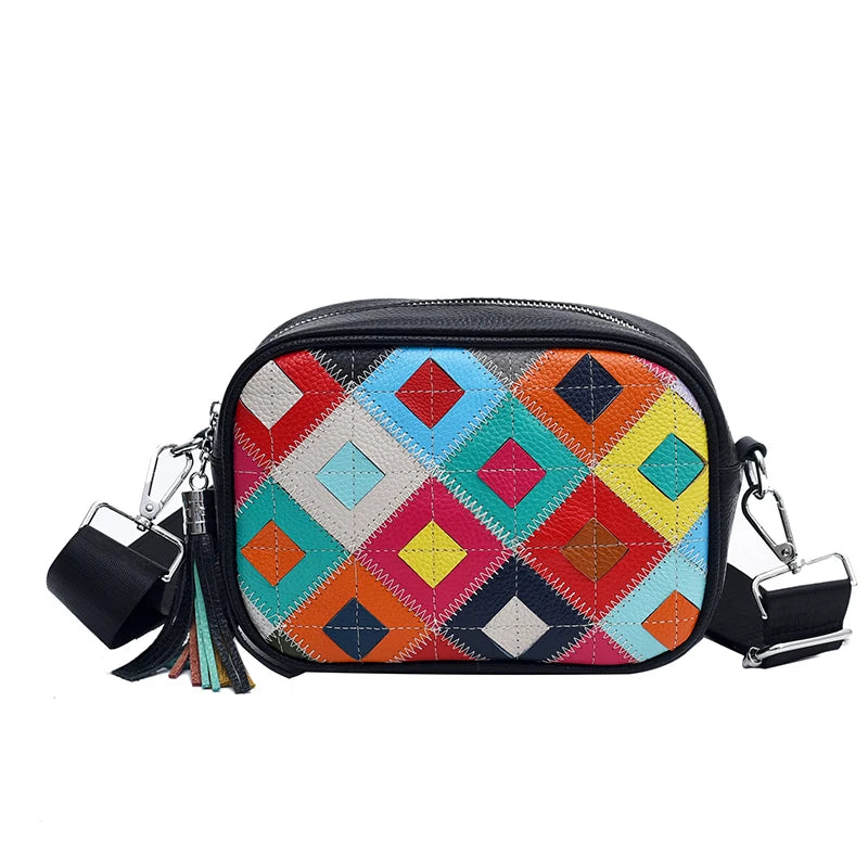 Kleine Bunte Ledertasche – Luxus Damen Handtasche, Crossbody & Schultertasche in Hochwertiger Verarbeitung