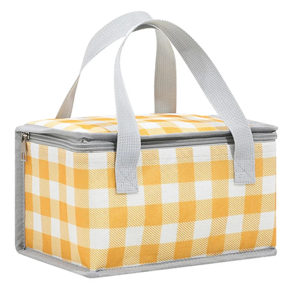 Große Outdoor Picknick Kühltasche – Tragbare Isolierte Box | Camping Getränketräger, Bento Tasche & Picknickbedarf Kaufschwan® Gelb