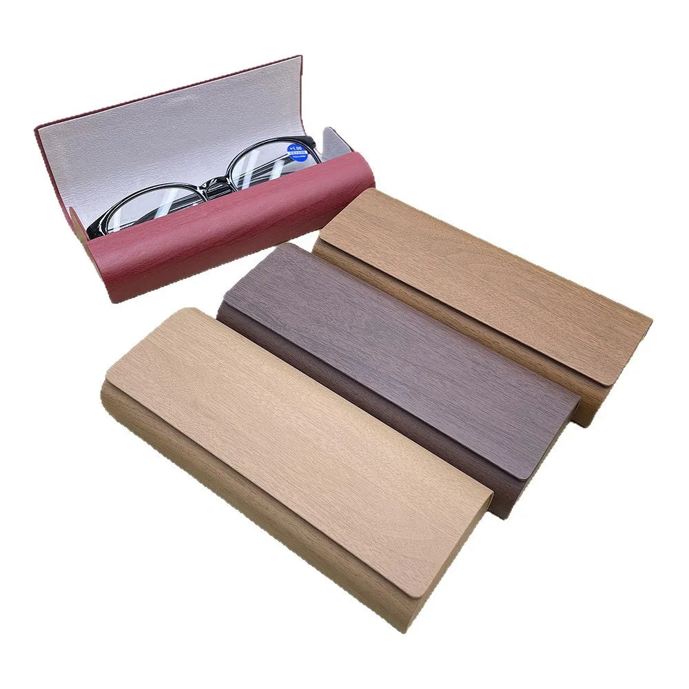 Brillenetui Holzoptik – Magnetischer Tragbarer Brillenbox mit Logo Option Kaufschwan®