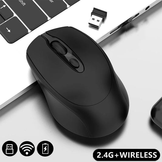 Bluetooth-Kompatible 2.4G Wiederaufladbare Kabellose Maus – Leise USB Gamer Maus für PC, Laptop, MacBook & Tablet Kaufschwan®