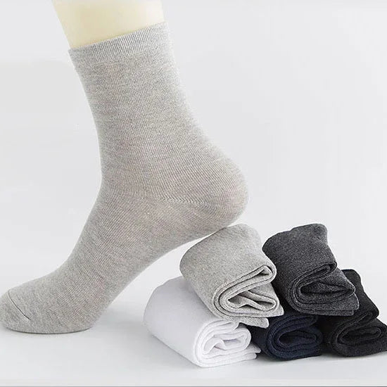 Herren Baumwoll-Mischung Schwarze Businesssocken | Weiche Atmungsaktive Socken für Sommer & Winter | Plus Size Verfügbar | 1/5/10 Paare Kaufschwan®