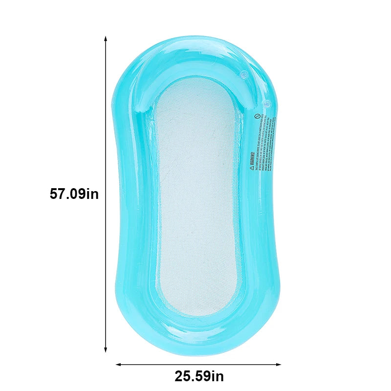 Aufblasbare Wasserhängematte – 4-in-1 Pool-Liege, Schwimmbett & Strandstuhl Kaufschwan® Blau 2