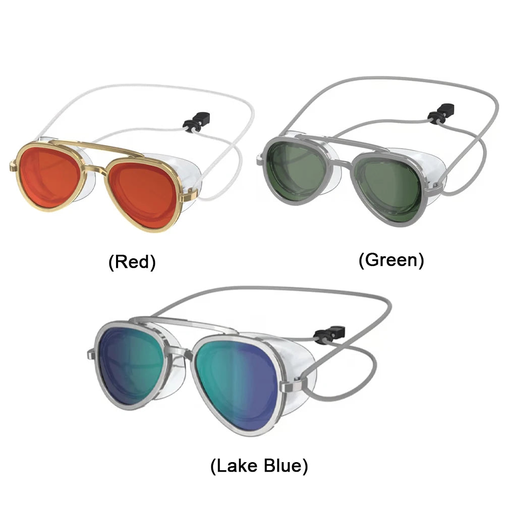 Anti-Beschlag Schwimmbrille | Auslaufsicher Retro Design | Verstellbare Profi Vollwinkel-Brille für Erwachsene & Jugendliche Kaufschwan®
