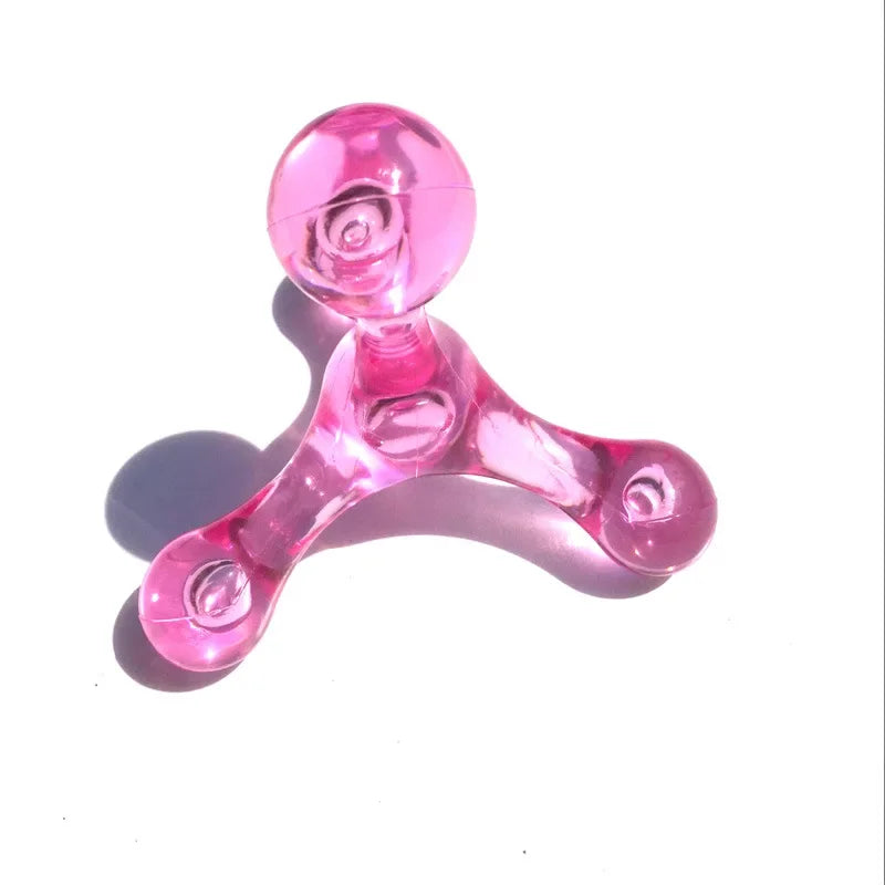4-Kugel Mini-Handmassager | Akupressur-Werkzeug für Arme, Rücken, Beine, Kopf & Füße | Entspannung & Ödem-Fett-Reduktion Kaufschwan® Rosa
