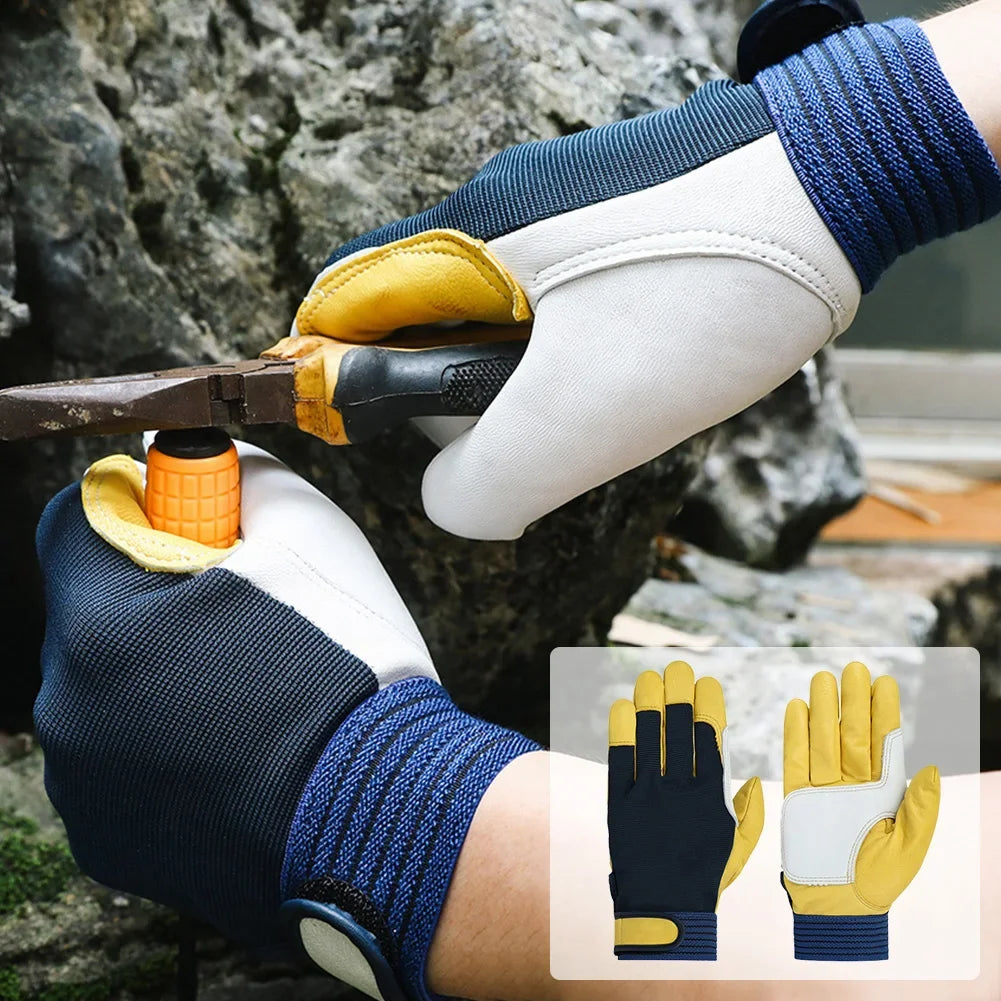 Weiche Schafsleder Arbeitshandschuhe Fahrer Schutz Handschuhe für Schweißen Garten Mechanik Kaufschwan®