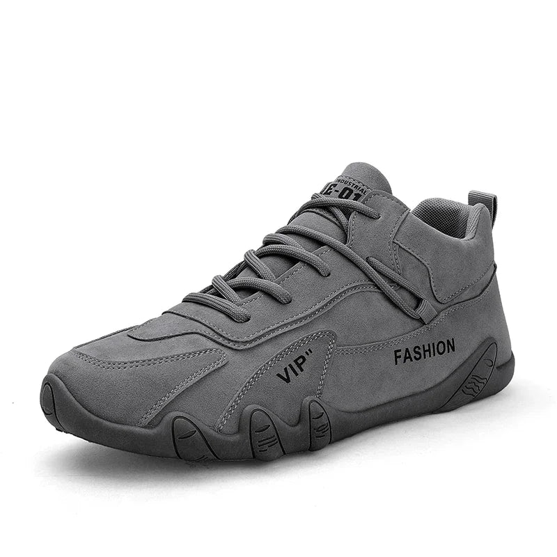 Herren Stiefeletten – Frühling Casual Sneaker & Schnür-Loafer | Rutschfeste Khaki Kurzstiefel für Arbeit & Freizeit Kaufschwan® Grau 39