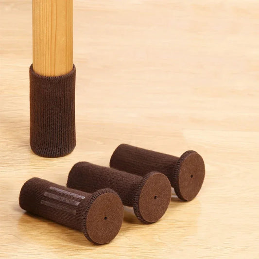 24 Stück Mehrfarbige Gestrickte Silikon Stuhlbein Socken – Anti-Rutsch Möbelbeinüberzüge für Bodenschutz | Verhindern Kratzer & Reduzieren Geräusche Kaufschwan®