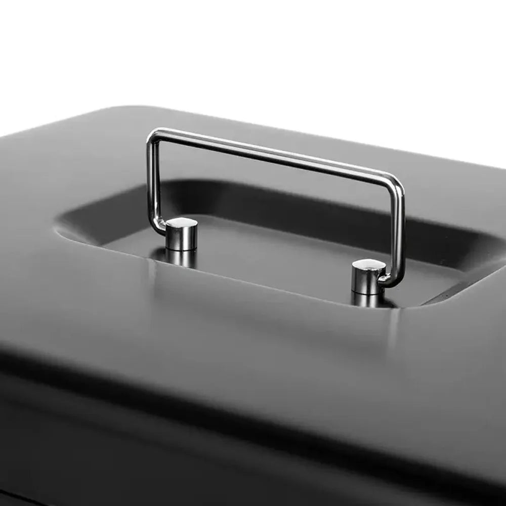 Abschließbare Geldkassette mit Schlüssel – Bargeldbox mit Münzfach Kaufschwan®