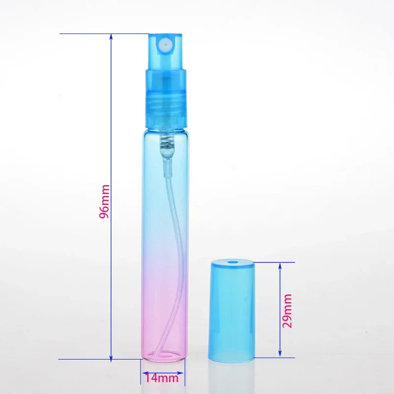 6PCS 8ML Colorful Glass Perfume Bottle Thin Glass Water Spray Bottle Vials Empty Cosmetic Containers For Travel Kaufschwan®