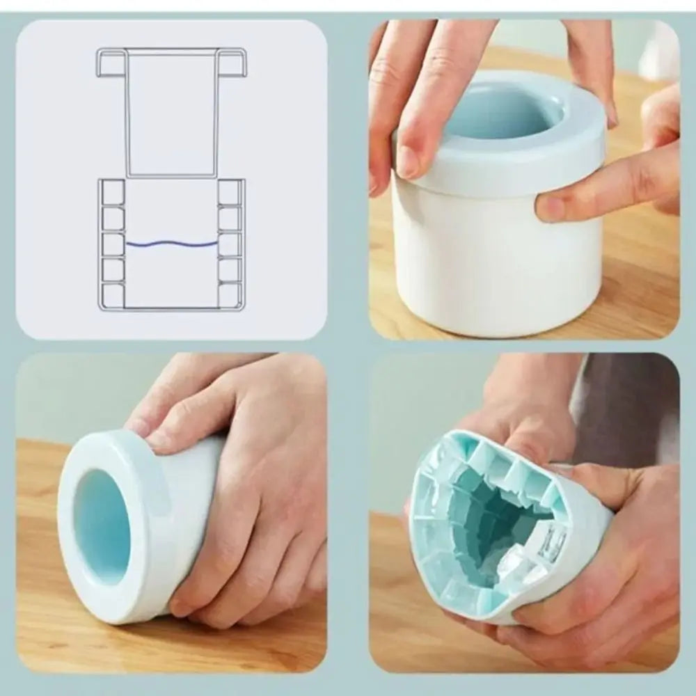 Kompakte Eiswürfelform aus Silikon – Schnelle Eiswürfel für Zuhause, Partys & kalte Getränke Kaufschwan®