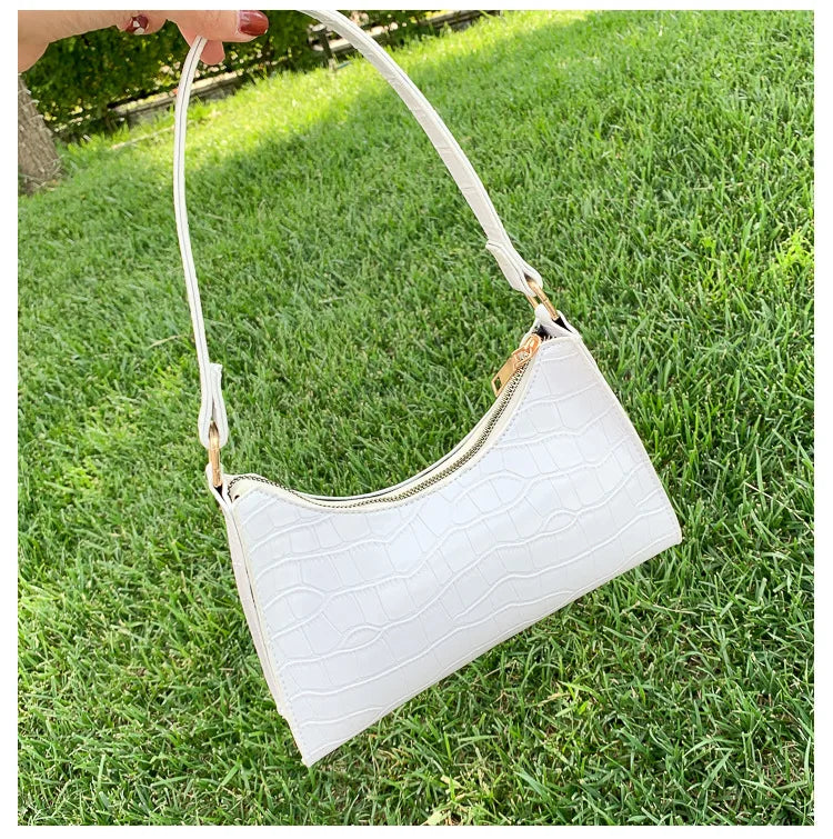 Kleine Retro Leder Shopping Tasche – Modische Einfarbige Ketten Schultertasche | Damen Handtasche Casual Kaufschwan®