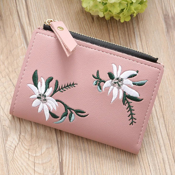 Damen Kurzgeldbörse – Modische Kleine Geldtasche | PU Leder Portemonnaie mit Hasp-Verschluss & Kartenfächern Kaufschwan®