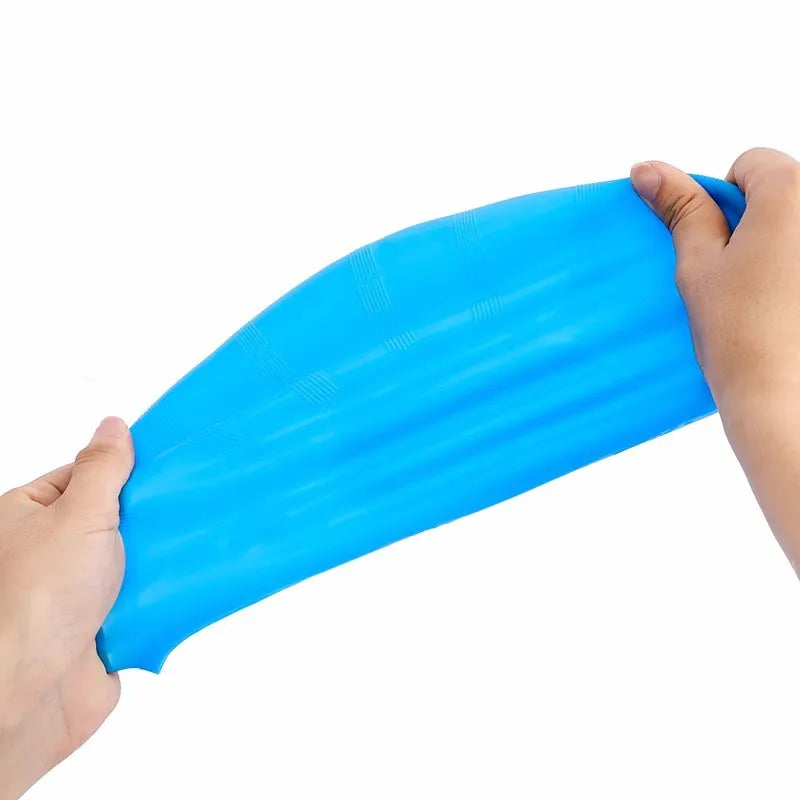 Wasserdichte Schwimmkappe aus Silikon – Hohe Elastizität | Unisex Schwimmhaube mit Ohrenschutz für Langes Haar