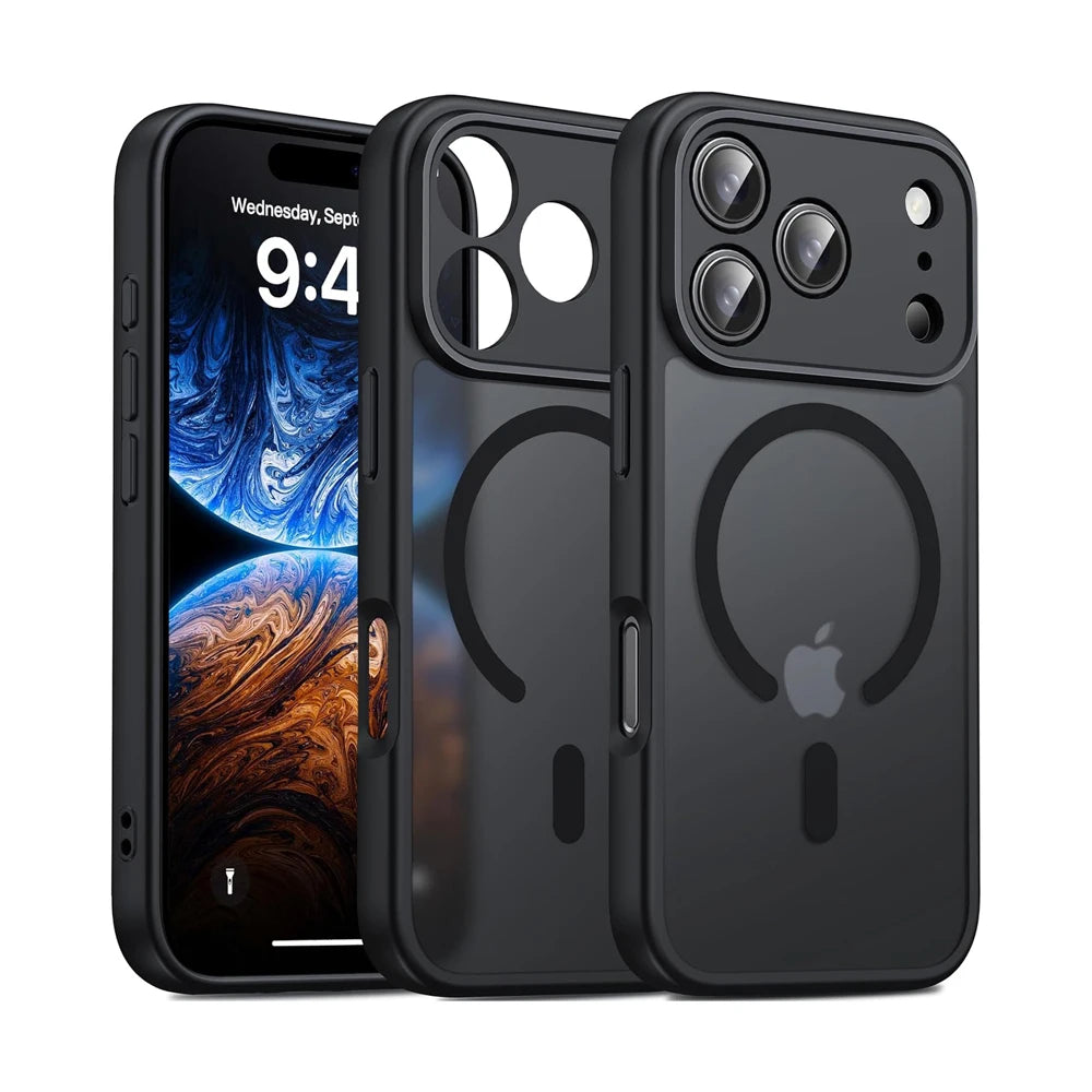 Hochwertige Fingerabdruckhemmende Matte MagSafe-Hülle für iPhone 18 Pro & iPhone 18 Pro Max – Durchscheinende Magnethülle zum Laden Kaufschwan®