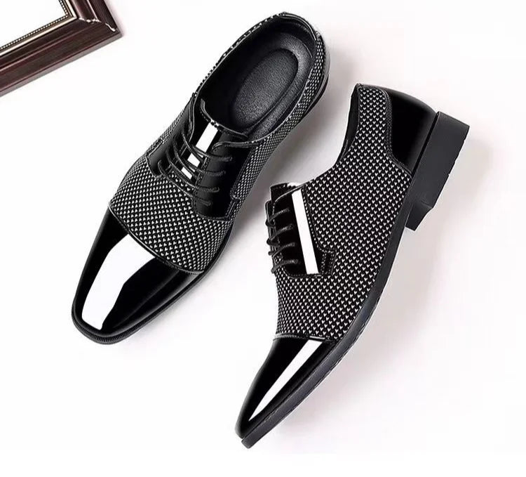 Herren Business-Freizeitschuhe – Atmungsaktive Lederschuhe mit Spitzem Design | Elegante Designer-Schuhe für Sommer & Alltag Kaufschwan®