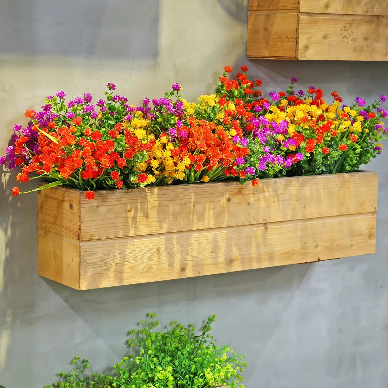 4 Bündel Künstliche Pflanzen – UV-beständige Kunststoffbüsche & Blumen für Zuhause, Bauernhaus, Hochzeit, Garten & Veranda Kaufschwan®