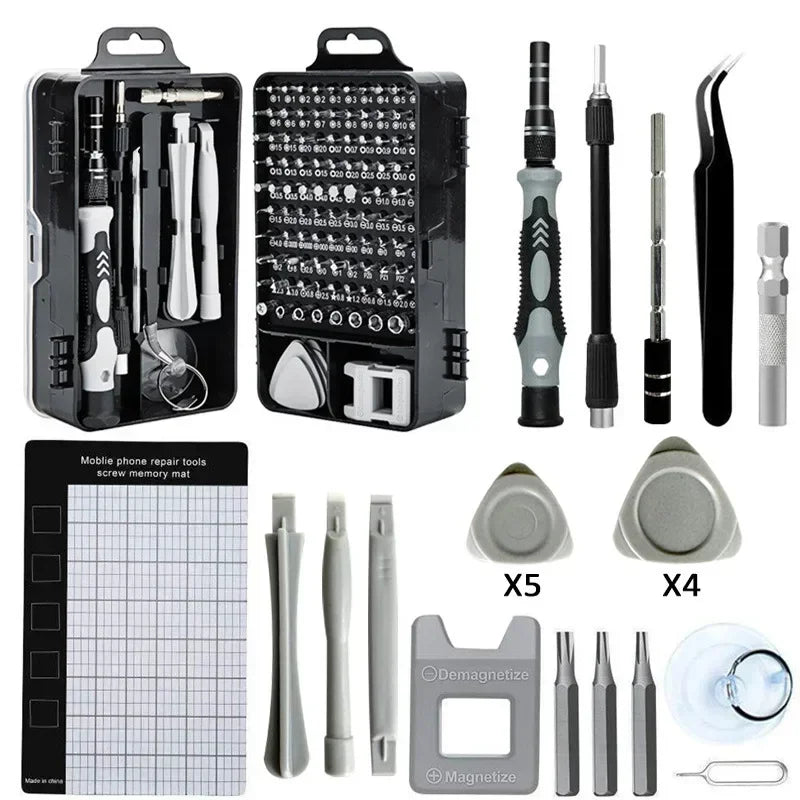 115 in 1 Präzisions Magnet Schraubendreher Set Multifunktionales Reparatur Werkzeugkit
