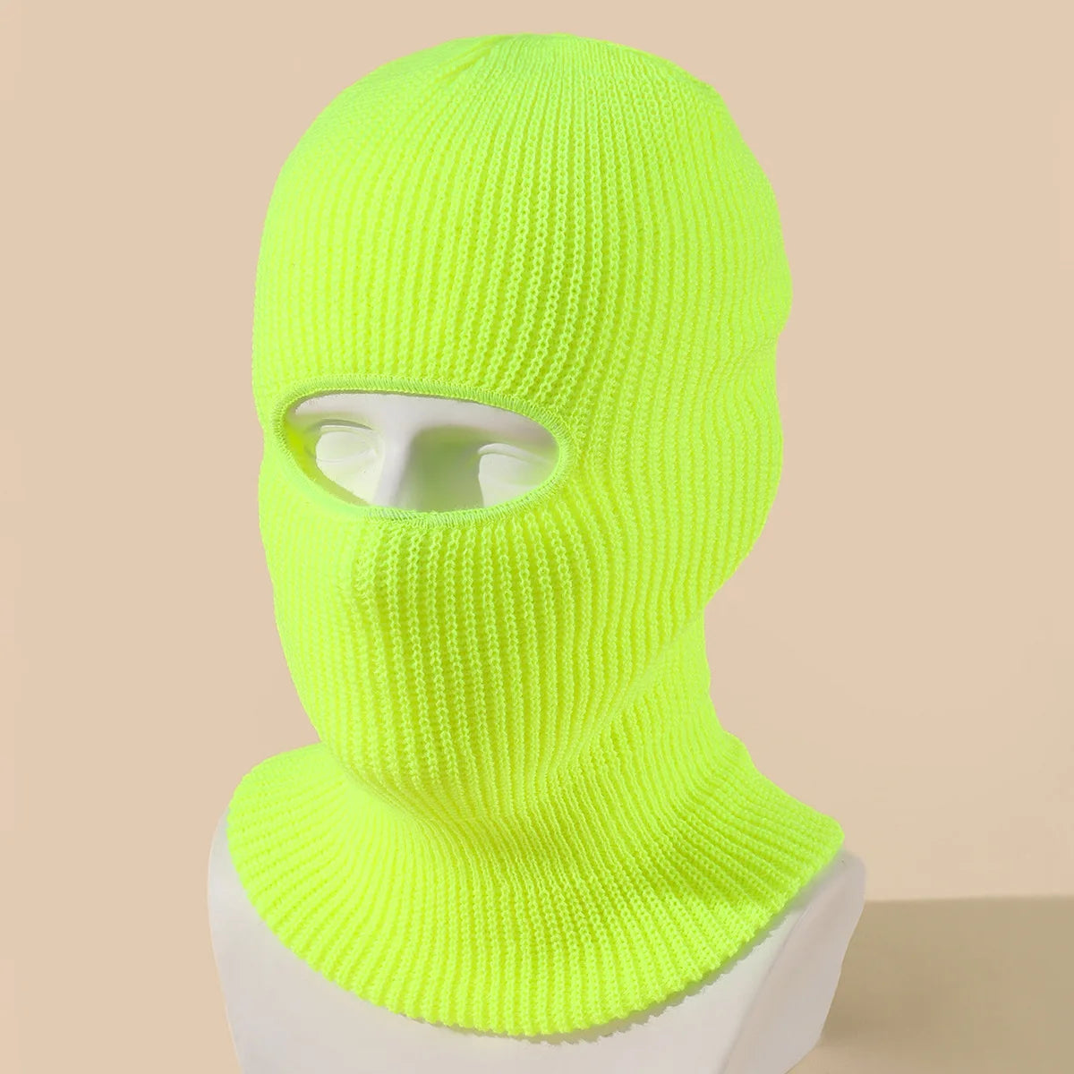 Unisex 1-Loch Skimaske Balaclava – Gestrickte Vollgesichts-Beanie Mütze | Winddichte Wintermütze für Damen & Herren beim Radfahren & Outdoor
