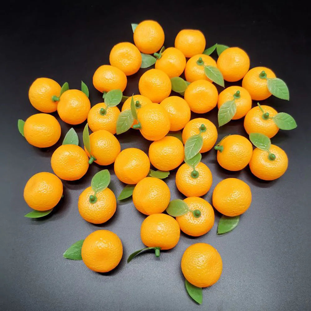10 Stück Künstliche Grüne Orangen – Hochrealistische Mini Plastik Orangen für Dekoration & Fotografie (3,3 cm) Kaufschwan®