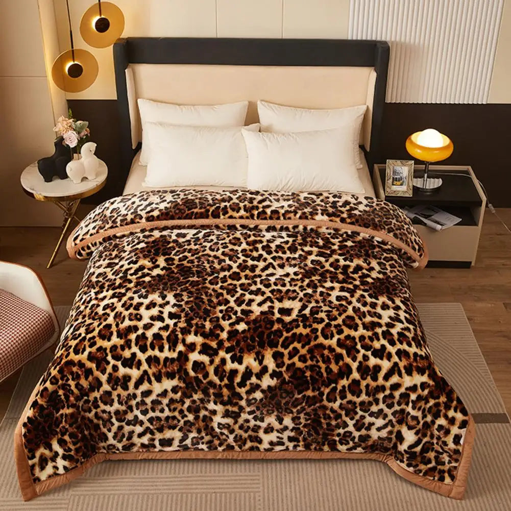 Extra Kuschelige Schwere Doppel-Lagige Flauschige Flanell-Decke mit Blumenmuster – Luxuriöser Überwurf für maximalen Komfort Kaufschwan®