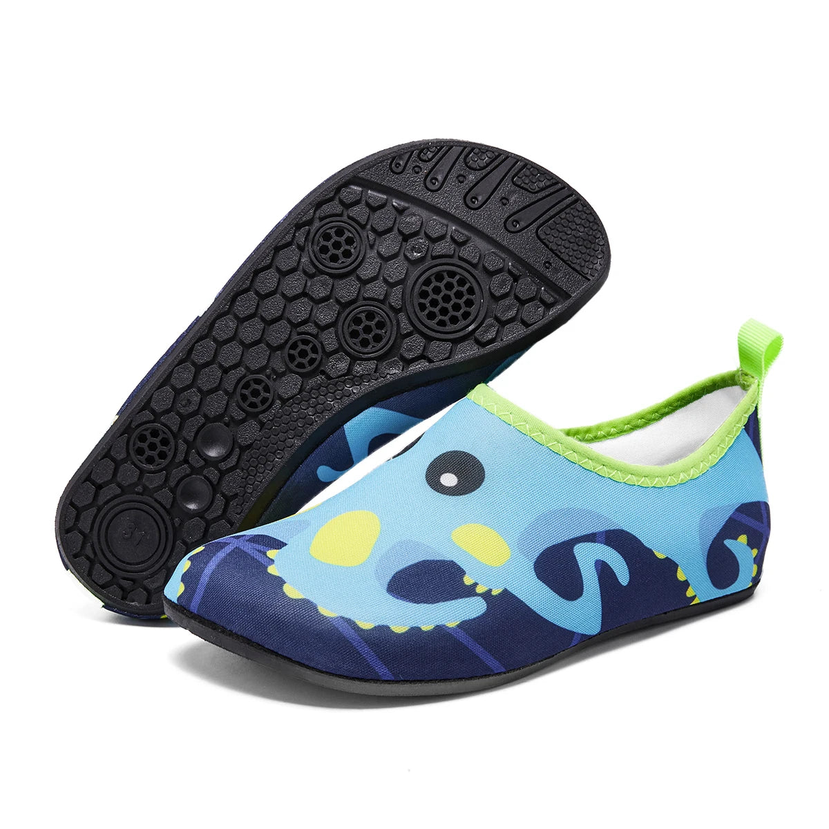 Kinder Schnelltrocknende Wasserschuhe – Leichte Barfuß Badesocken & Aqua Schuhe für Jungen & Mädchen Kaufschwan® Meeresblau 34/35