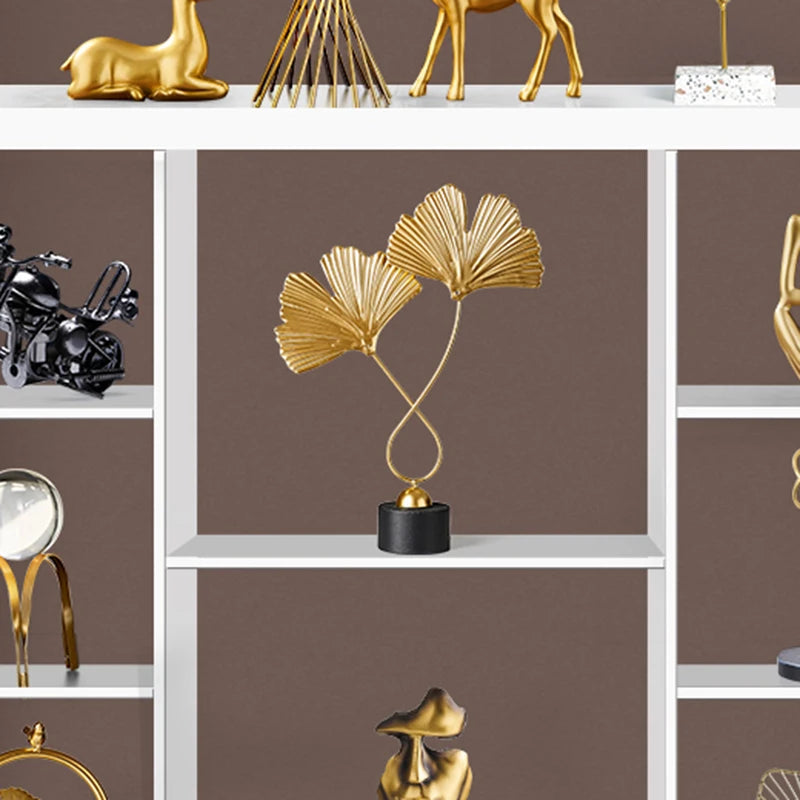Kreative Ginkgo-Blatt Statue – Schmiedeeiserne Desktop Kunstskulptur als Dekoration und Einzugsgeschenk Kaufschwan®