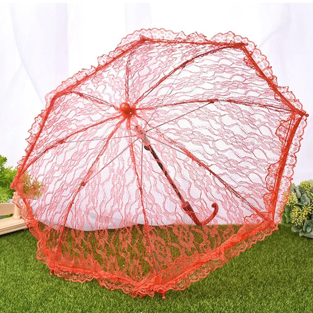 Eleganter Spitzen Brautschirm – Floraler Hochzeitsschirm im Vintage Stil Kaufschwan®