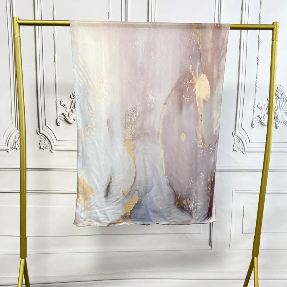 Premium Modal Baumwoll Hijab – Schal mit Marmor Muster | Muslimisches Kopftuch, Turban & Ramadan Schal für Damen Kaufschwan®