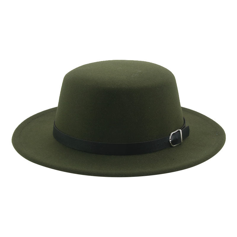 Gefilzter Herren Hut – Einfarbiger Klassischer Fedora mit Gürtelband, Casual & Formeller Winterhut Kaufschwan®
