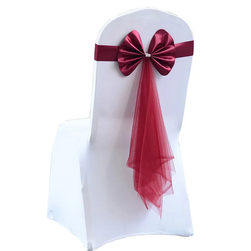 Stuhlschleifen mit Satinband – Elegante Hochzeits- & Event Dekoration Kaufschwan®