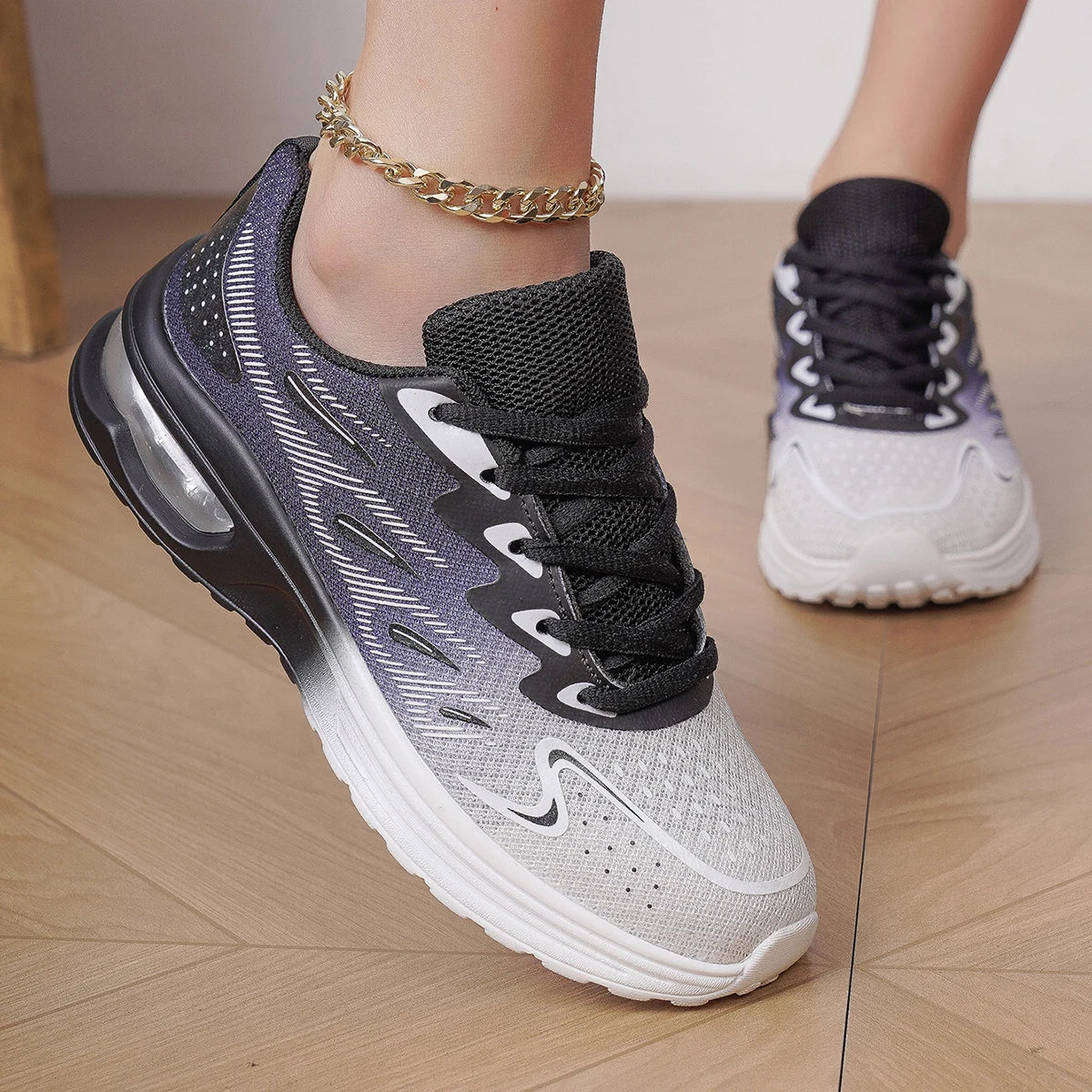 Damen Air Cushion Sneaker – Modische Walkingschuhe | Atmungsaktive Mesh Tennisschuhe & Sportschuhe Kaufschwan®
