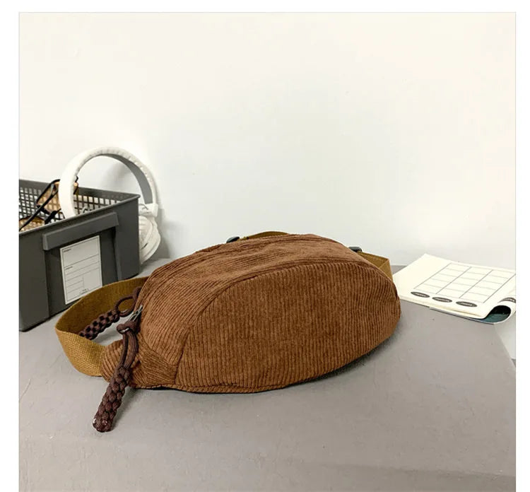 Damen Cord Gürteltasche – Große Kapazität Fanny Pack | Street Style Brusttasche, Modische Schulter- & Crossbody Hüfttasche Kaufschwan®