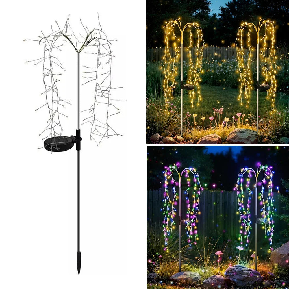 Runtow 100LED Solar-Feuerwerkslichter – Wasserdichte Außenlampe für Rasen, Garten, Weihnachten, Hochzeit & Wege Kaufschwan®