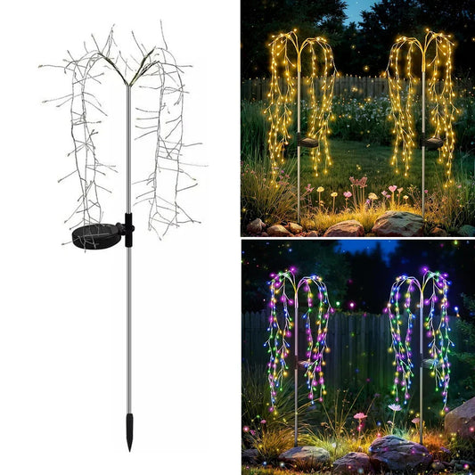 Runtow 100LED Solar-Feuerwerkslichter – Wasserdichte Außenlampe für Rasen, Garten, Weihnachten, Hochzeit & Wege Kaufschwan®