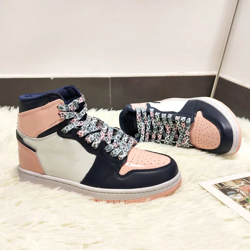 Flache Modische Schnürsenkel – Leopardenmuster & Tie-Dye Farbverlauf | Stilvolle Laces für AF1, AJ1 & Leinensneaker Damen & Herren Kaufschwan®