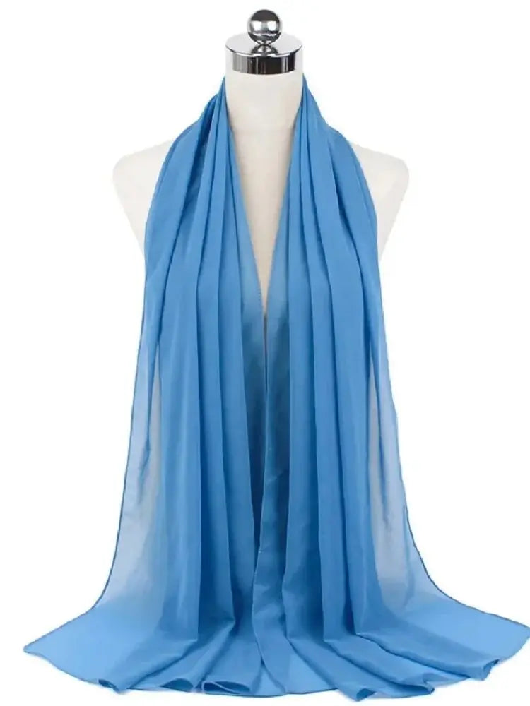 Damen Hijab aus Chiffon – Sofort Tragbares Kopftuch | Einfarbiger Instant Hijab Schal, Arabischer Wrap & Islamischer Schal