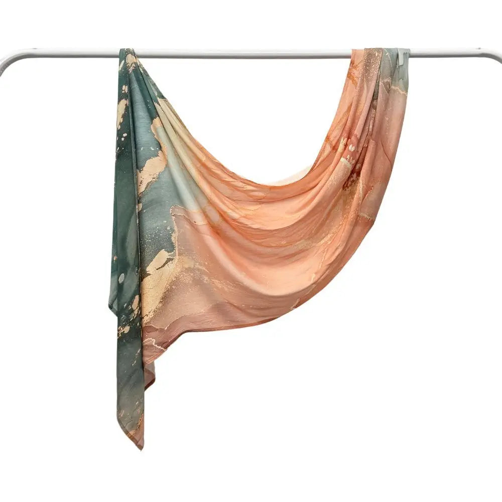 Premium Modal Baumwoll Hijab – Schal mit Marmor Muster | Muslimisches Kopftuch, Turban & Ramadan Schal für Damen