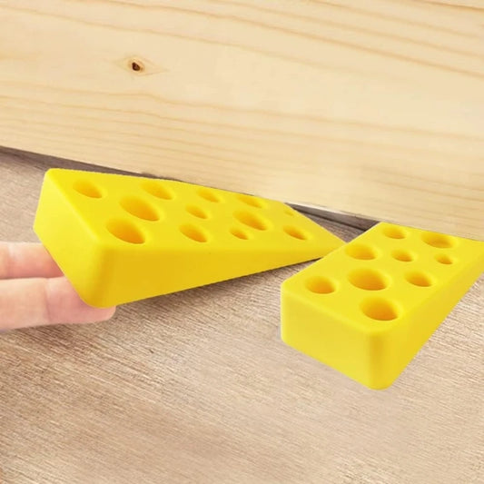 3er-Set Silikon Käse Türstopper – Lustiger Türkeil | Wiederverwendbarer Anti-Kollisions Türhalter für Zuhause, Büro & Klassenzimmer Kaufschwan® 3er Set